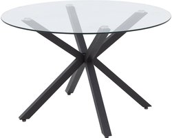 Goossens Imagine Eettafel - Glas - 119 x 76 x 119 cm - Rond