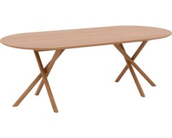 Goossens Kristian Eettafel - Hout - 220 x 76 x 100 cm - Rond - blank