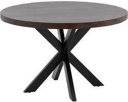Goossens Lecce Eettafel - Hout - 120 x 76 x 120 cm - Rond