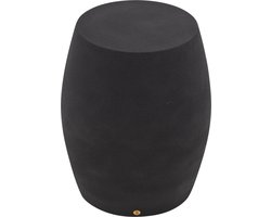 Goossens Liv Bijzettafel - Metaal - 40 x 49 x 40 cm - Rond - zwart