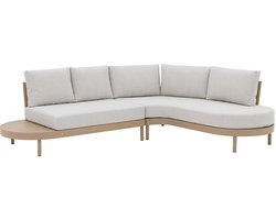 Goossens Loungeset Sirolo - Buitenstof - beige - 286 x 72 x 210 cm