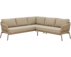 Goossens Loungeset Sorrento - Buitenstof - beige - 238 x 72 x 238 cm