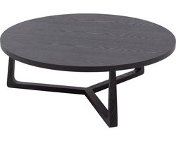 Goossens Luciano Salontafel - Hout - 100 x 35 x 100 cm - Rond - zwart