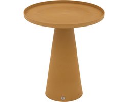 Goossens Maiken Salontafel - Aluminium - 43 x 49 x 43 cm - Rond - geel