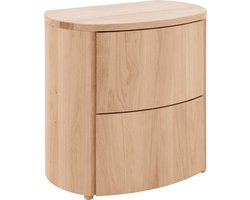 Goossens Nachtkastje Denzo, 2 Laden - Hout Wit