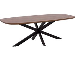 Goossens Nilo Eettafel - Hout - 230 x 76 x 105 cm - Rechthoek - bruin