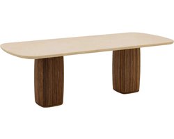 Goossens Nova Eettafel - Mortex - 240 x 77 x 100 cm - Rechthoek - beige