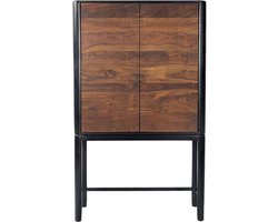 Goossens Opbergkast Borghild, 2 Deuren - Hout Zwart