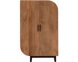 Goossens Opbergkast Fabian, 2 Deuren - Hout Bruin
