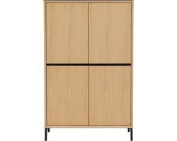 Goossens Opbergkast Mundi, 4 Deuren - Hout Wit