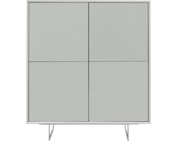 Goossens Opbergkast Vienna, 4 Deuren - Grijs