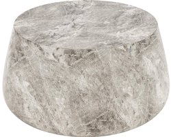 Goossens Orsta Salontafel - Glasvezelbeton - 80 x 45 x 80 cm - Rond - grijs