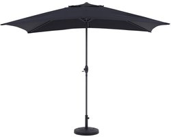 Goossens Parasol Siri incl. voet - Buitenstof - zwart - 300 x 252 x 200 cm