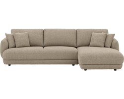 Goossens Premiere Hoekbank - Stof - Beige - 301 x 64 x 165 cm - Geen hoek