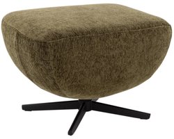 Goossens Saar hocker - Stof - Groen - 53 x 47 x 62 cm