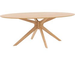 Goossens Sanoa Eettafel - Hout - 200 x 74 x 110 cm - Ovaal