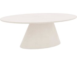 Goossens Stone Eettafel - Beton - 220 x 77 x 120 cm - Ovaal