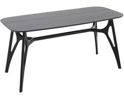 Goossens Trani Eettafel - Hout - 160 x 75 x 90 cm - Rechthoek - zwart