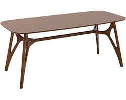 Goossens Trani Eettafel - Hout - 180 x 75 x 90 cm - Rechthoek - noten