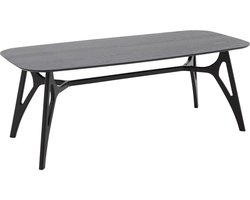Goossens Trani Eettafel - Hout - 200 x 75 x 90 cm - Rechthoek - zwart