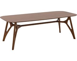 Goossens Trani Eettafel - Hout - 220 x 75 x 90 cm - Rechthoek - noten
