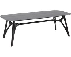 Goossens Trani Eettafel - Hout - 220 x 75 x 90 cm - Rechthoek - zwart