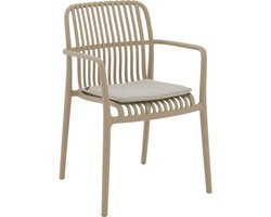 Goossens Tuinstoel Jelke - Kunststof - bruin - 57 x 83 x 54 cm