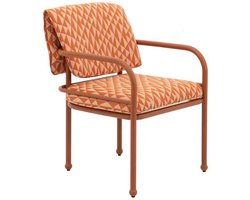 Goossens Tuinstoel Nice - Buitenstof - bruin - 57 x 78 x 60 cm