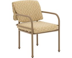 Goossens Tuinstoel Nice - Buitenstof - wit - 57 x 78 x 60 cm