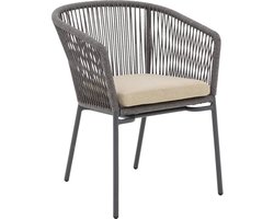 Goossens Tuinstoel Ravello - Buitenstof - bruin - 60 x 77 x 59 cm