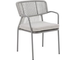 Goossens Tuinstoel Sestri - Buitenstof - bruin - 60 x 84 x 61 cm