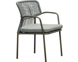 Goossens Tuinstoel Sestri - Buitenstof - groen - 60 x 84 x 61 cm