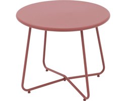 Goossens Tuintafel Must - Aluminium - rood - 60 x 50 x 60 cm