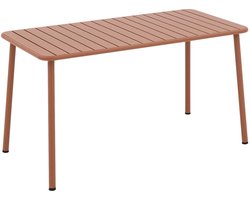 Goossens Tuintafel Verge - Metaal - oranje - 140 x 75 x 70 cm