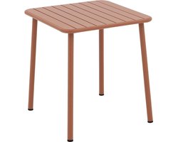 Goossens Tuintafel Verge - Metaal - oranje - 70 x 75 x 70 cm