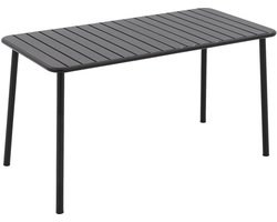 Goossens Tuintafel Verge - Metaal - zwart - 140 x 75 x 70 cm