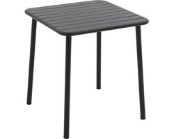 Goossens Tuintafel Verge - Metaal - zwart - 70 x 75 x 70 cm