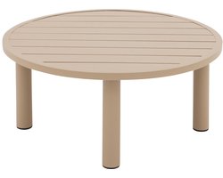 Goossens Tuintafels Sirolo - Aluminium - beige - 80 x 34 x 80 cm