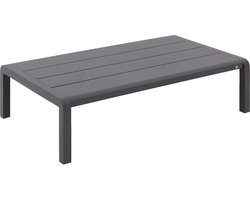 Goossens Tuintafels Yngvar - Aluminium - grijs - 140 x 35 x 84 cm