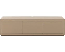 Goossens Tv Meubel Barcelona, 3 Kleppen Met Kabeldoorvoer - Hout Grijs