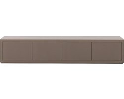 Goossens Tv Meubel Barcelona, 4 Kleppen Met Kabeldoorvoer - Hout Bruin