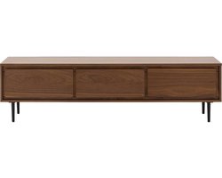 Goossens Tv Meubel Trani, 2 Kleppen 1 Lade 160 Cm Breed - Hout Noten