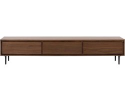 Goossens Tv Meubel Trani, 2 Kleppen 1 Lade 208 Cm Breed - Hout Noten