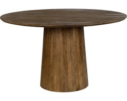Goossens Zara Eettafel - Hout - 130 x 76 x 130 cm - Rond
