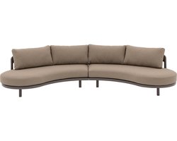 Goossens Zitmeubel Catch of the Day - Buitenstof - bruin - 345 x 68 x 107 cm