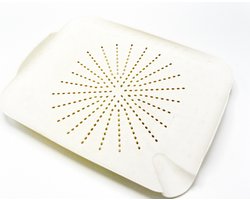 Gootsteen Vergiet - Wit - 33 x 26,5 cm - Zeef - Gootsteenbakje - Afvalbakje - Inzetbakje Spoelbak - Restenbakje