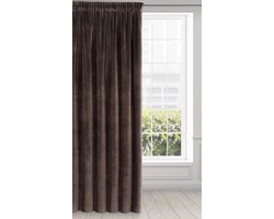 Gordijn - 1 stuk - Ondoorzichtig - Dik Satijnen - 270*140cm - Bruin