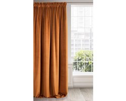 Gordijn - 1 stuk - Ondoorzichtig - Dik Satijnen - 270*140cm - Roestrood