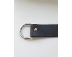 Gordijn Embrasse van leer Antraciet 50 x 3 cm