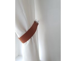 Gordijn Embrasse van leer COGNAC 50 x 4 cm